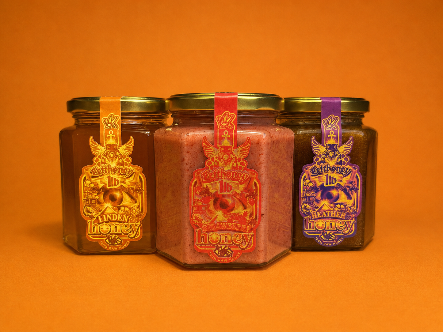 3x 1Lb STRAWBERRY, LINDEN, HEATHER bundle